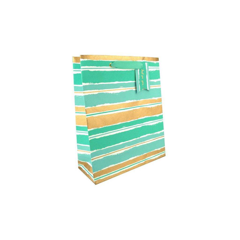 Painterly Mint Large Gift Bag by Love Vivid featuring a colorful, artistic painterly design with sturdy handles.